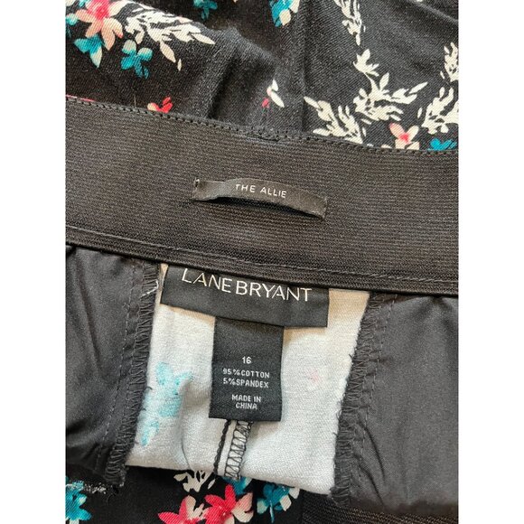 Lane Bryant Womens Floral Print The Allie Capri Pants Size 16 Stretch Comfort - Picture 6 of 7
